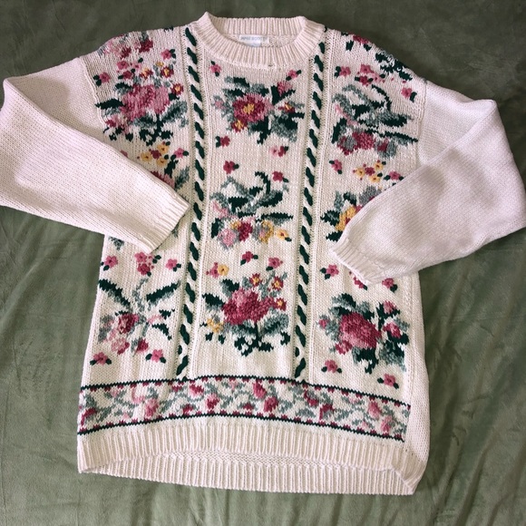 Urban Outfitters Sweaters Vintage Floral Sweater Poshmark